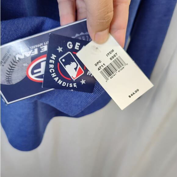 MLB True Fan Chicago Cubs Hooded Henley w/ Pocket, Small, NWT - Picture 7 of 9